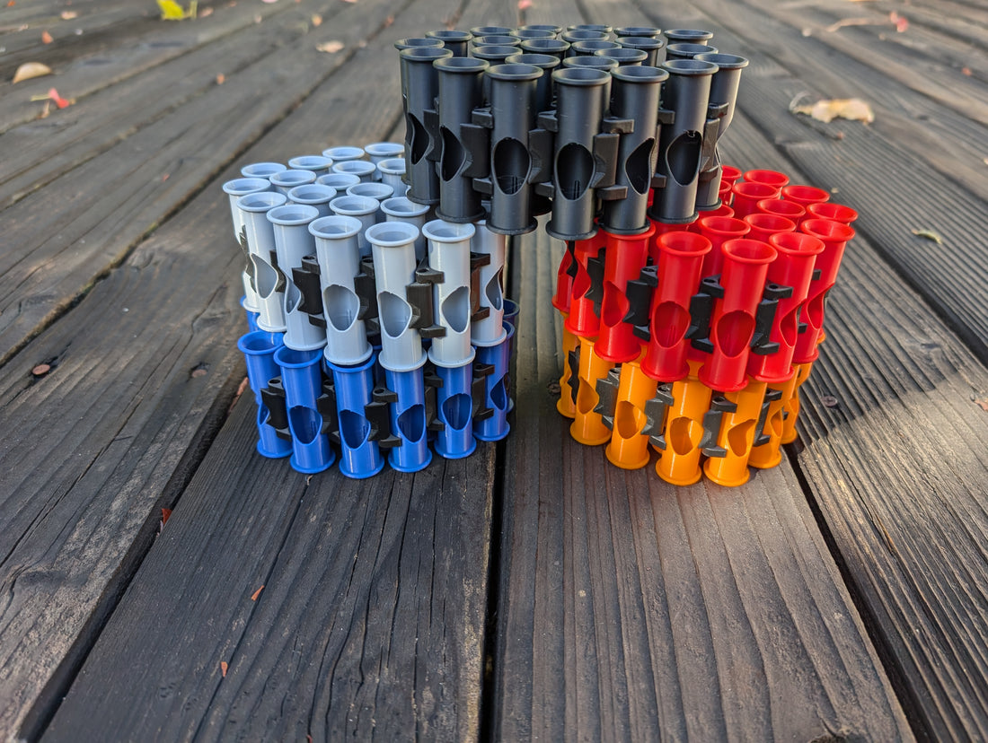 X-Shot-compatible ammo chains in vibrant colors